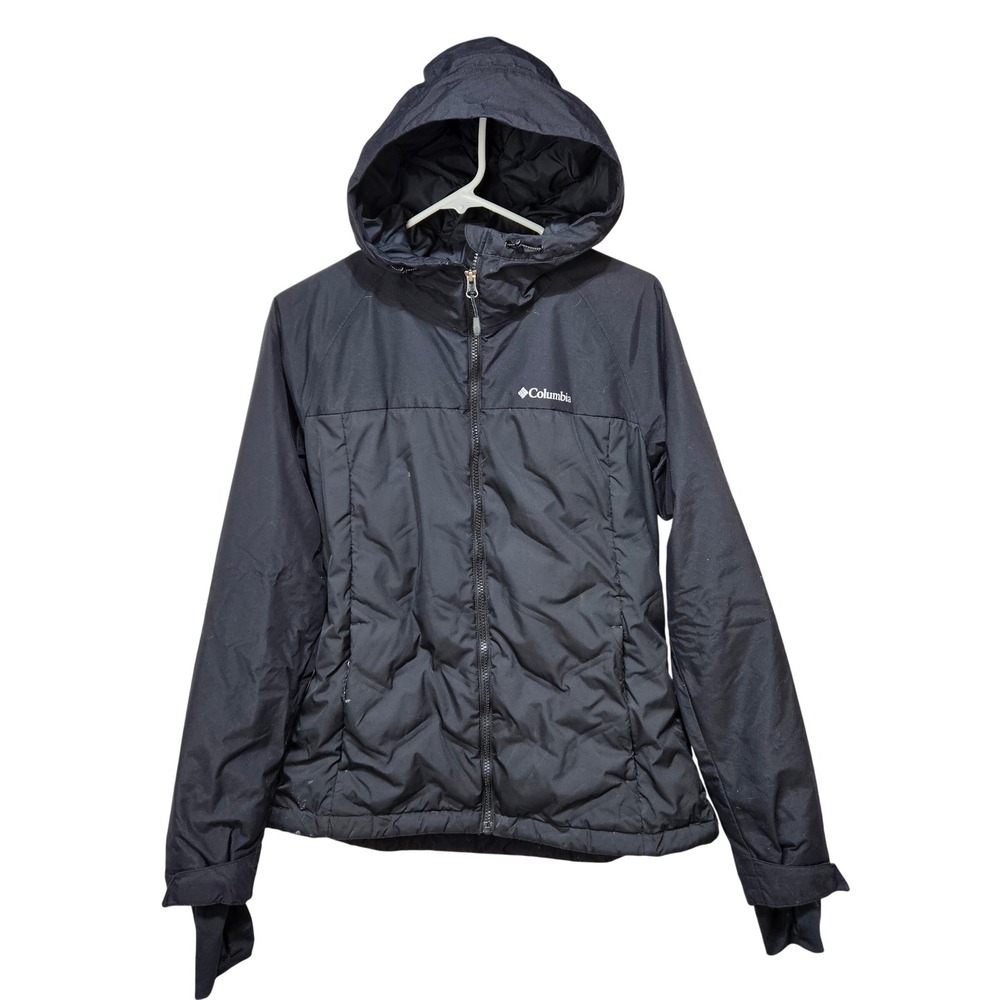 Columbia Black Omni-Heat Down‎ Puffer Jacket Medium Gorpcore Utility Winter Coat